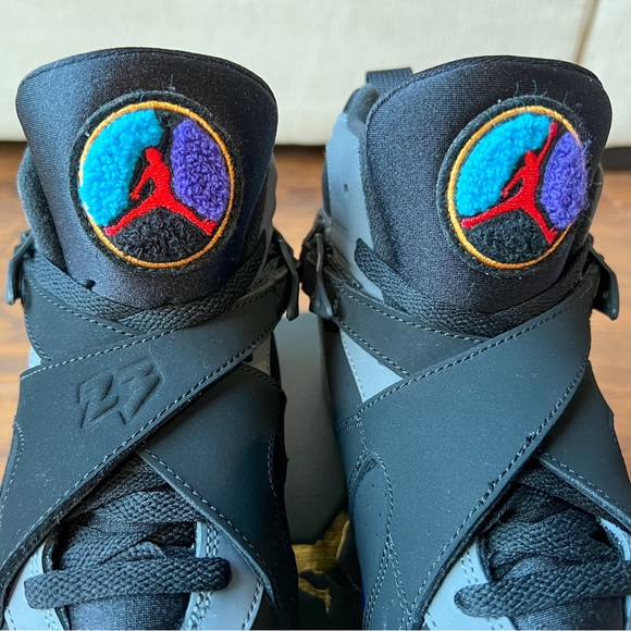 NIB ✨ Nike Air Jordan 8 Retro ‘Aqua’ GS | Size 6.5y 8w - Picture 6 of 12